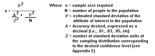 Sample Size Using Means