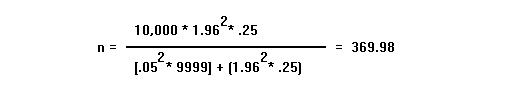 Generalized Sample Size Formula-An Example